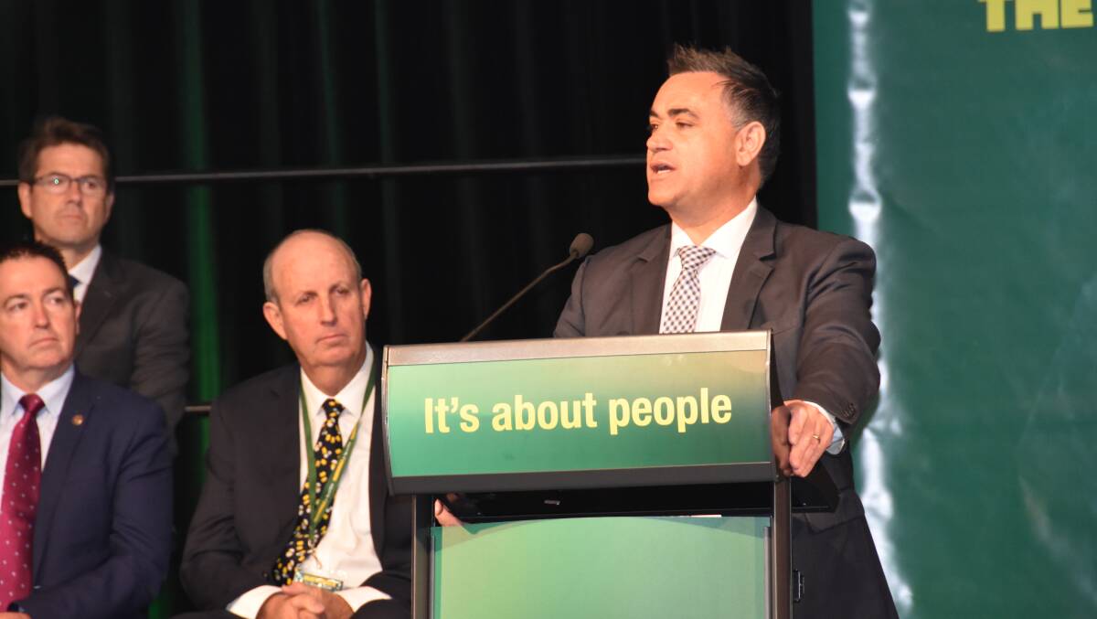 In his address to the Cowra state conference Deputy Premier and Nationals leader John Barilaro named youth unemployment, mental health and drug rehab services as a key focus going into 2019. 