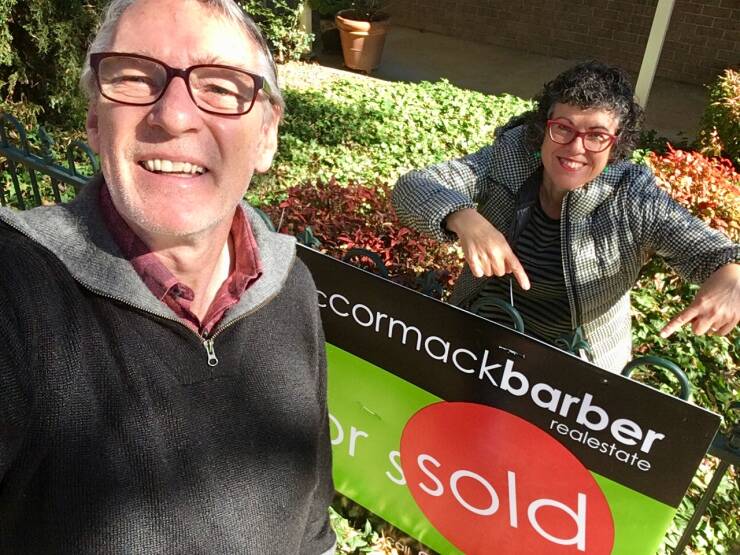 Sonia, pictured here with husband Gordon, have sold their house, car and all their possessions. "It's just stuff," she said. The photo was taken from Sonia's travel blog. 