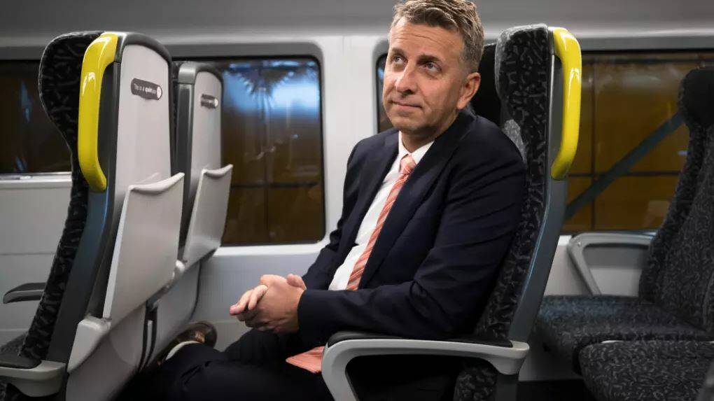 Transport Minister Andrew Constance has sought to allay fears about the staffing of new intercity trains. Picture: Janie Barrett