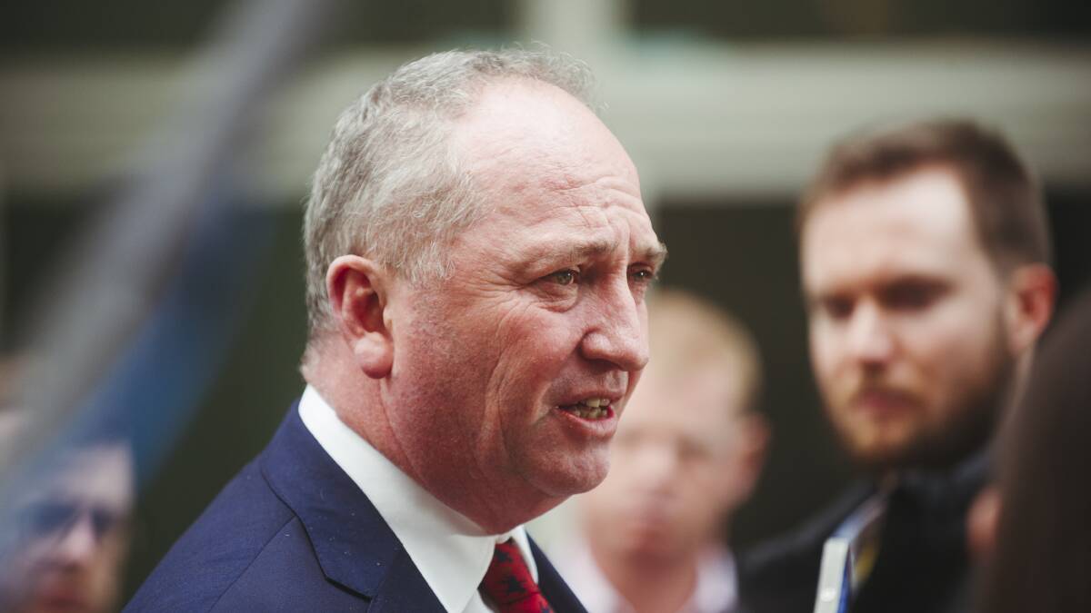 AGAINST THE GRAIN: Nationals leader Barnaby Joyce is reluctant to support at 2050 target, despite many rural voters supporting it. Photo: Dion Georgopoulos