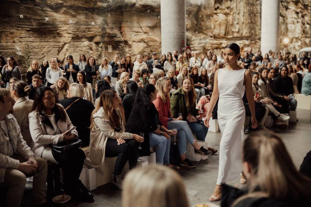 Madi and Pip launched its 100 per cent Australian cotton wedding gown at the One Fine Day wedding fair in Sydney recently. Photo: Deppicto Photography and cinematography