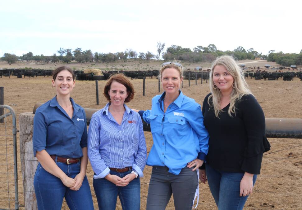 Cattle Council CEO Margo Andrae (second from left) with WA Farmers' Jessica Wallace, MLA's Sam Warfield-Smith and TW Pearson's Lucy Morris during the Cattle Council Rural Awareness Tour's visit in Western Australia earlier this month.