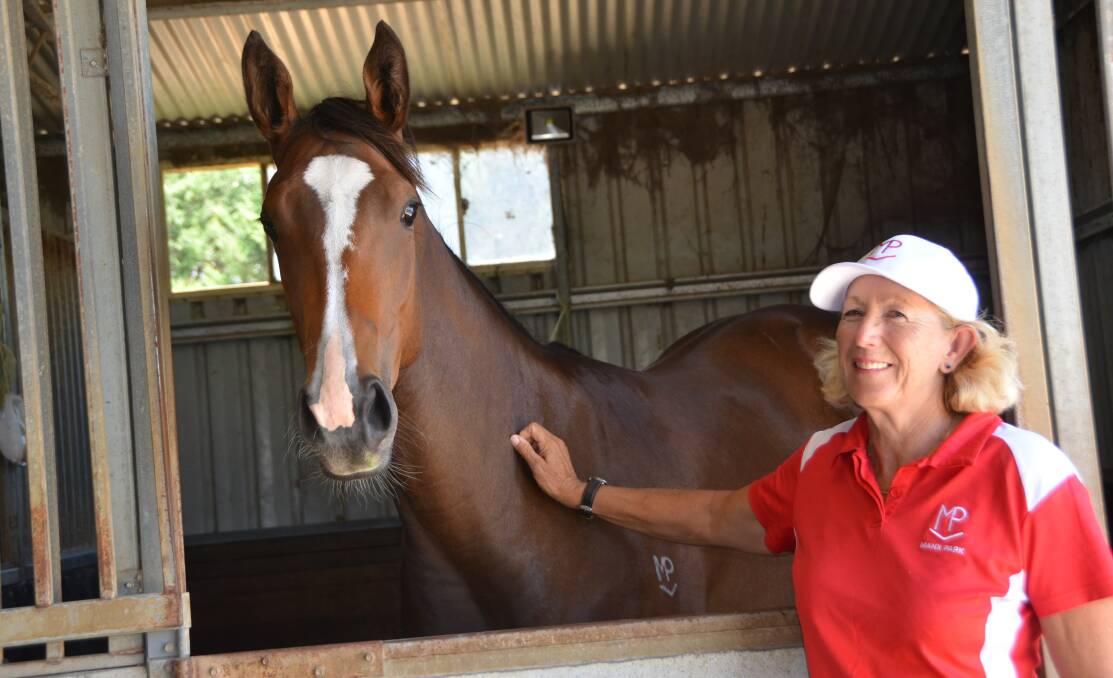 Manager of Manx Park, Peta Tilden with the Headwater filly from She’s Warrego on offer at the Classic. Photos by Virginia Harvey.