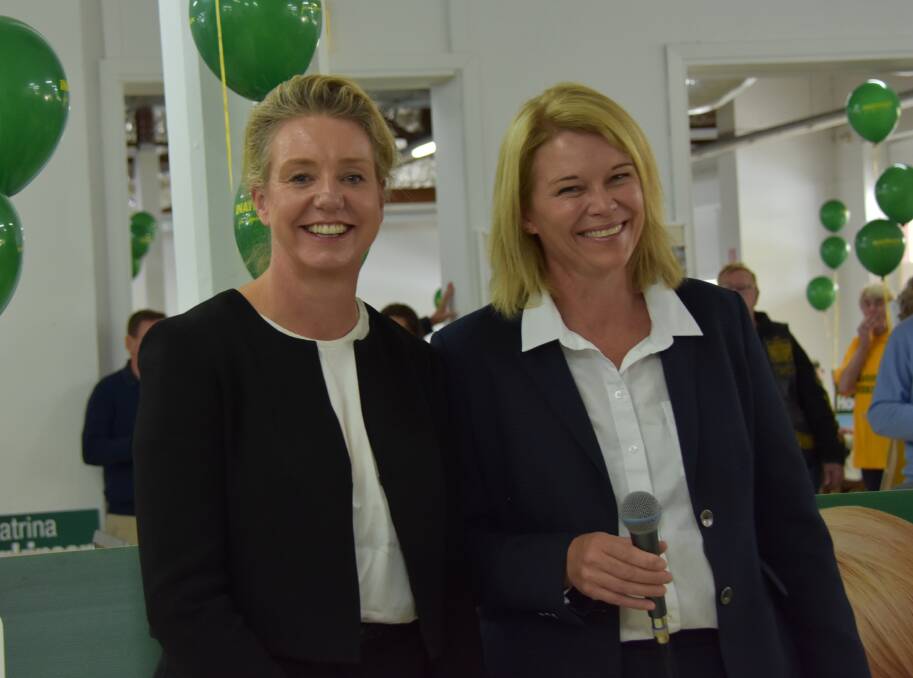 Newly appointed Federal Minister for Agriculture, Senator Bridget McKenzie and former Gilmore candidate Katrina Hodgkinson. 