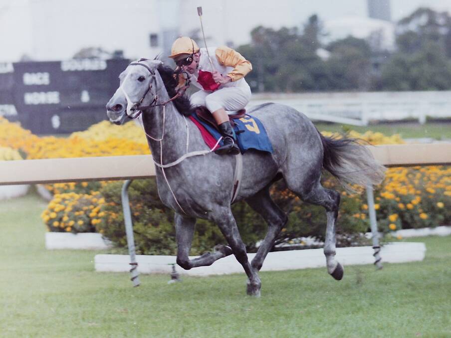 Emancipation (Ron Quinton aboard) wins the George Ryder Stakes. The winner of 19 races is recalled for her association with the late Les Young. Photo Steve Hart
