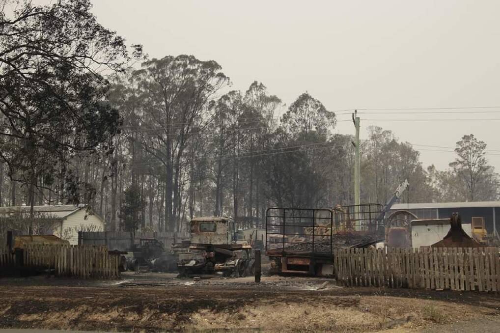 Fire swept through Willawarrin, west of Kempsey, in early November. Photo supplied.