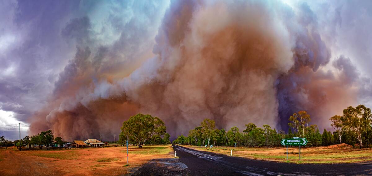 Another dust storm passing over Cuttabri, in north west NSW.