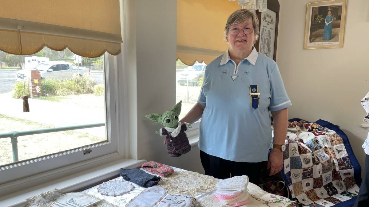 Angela Cowan, Blayney, knits and crochets gifts for Ronald McDonald House Orange. Picture by Julia Wythes