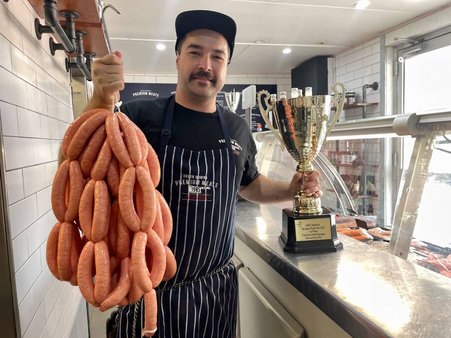 Traditional Australian Beef Sausage winner, Kory Edwards. Picture by Hayley Warden
