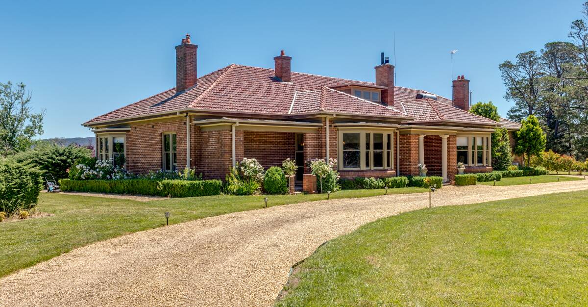 Centrepiece of “Trentham” is its sprawling double-brick homestead, built in 1928 to a design by prominent architect E.C. Manfred, who also designed Goulburn’s town hall and other public buildings.