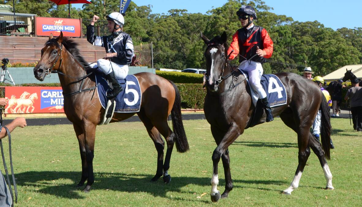 Two stars of Jenny Graham’s stable, Victorem (left), who won the 2018 Country Championship Final, and Awesome Pluck who will tackle a Country Championship qualifier.