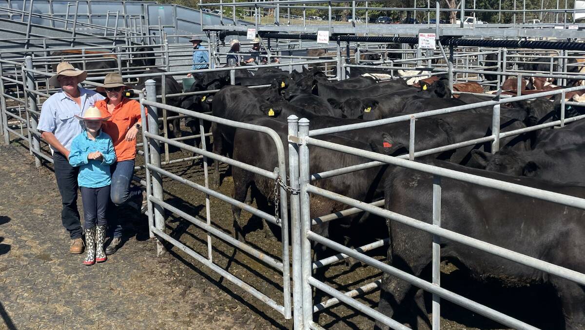 Stuart, Kirsty and Charlotte McPaul, South Wolumla, sold 31 Angus steers, aged 18 months, to a top of $2040. The second pen made $1960 and the third pen made $1800. Picture supplied