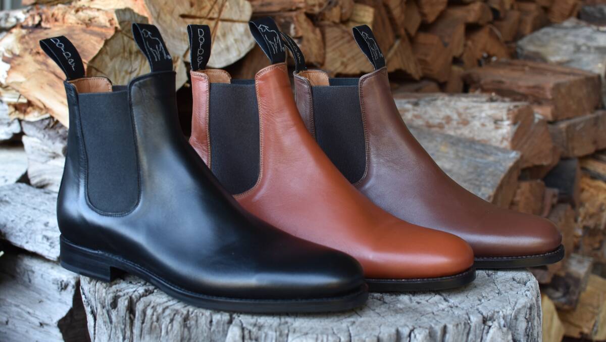 INNOVATION: Dorper lamb leather boots, produced by WA's Dorper Lamb Company as a way of fully utilising the carcase, were launched this year and now have orders from as far afield as London, Switzerland and Canada.