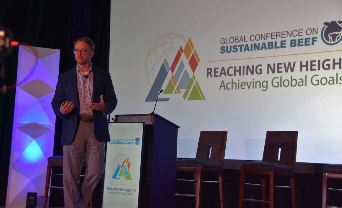 Jason Weller, JBS's first ever global chief sustainability officer, at the GRSB conference in Denver late last year.