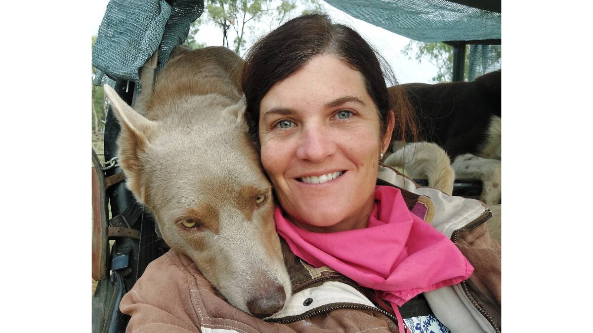 BRING IT ON: Genine Jackson and dog Buck at Bodalla Station near Charters Towers are taking on the teams challenge. Picture: supplied.