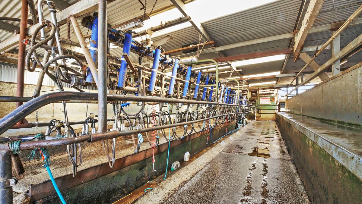Potential buyers are being asked to do their sums for this productive South Gippsland grazing farm with an older-style milking set-up. Pictures from Nutrien Harcourts Leongatha