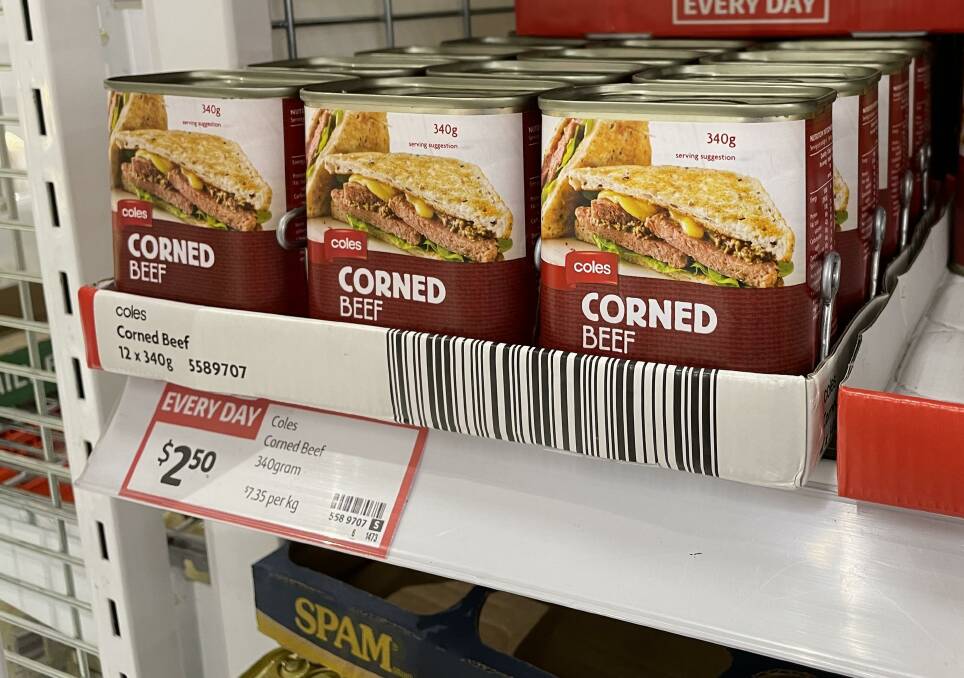 BARGAIN MEAT: These 340-gram cans of corned beef selling for $2.50 come from Brazil, where biosecurity risks have been identified.