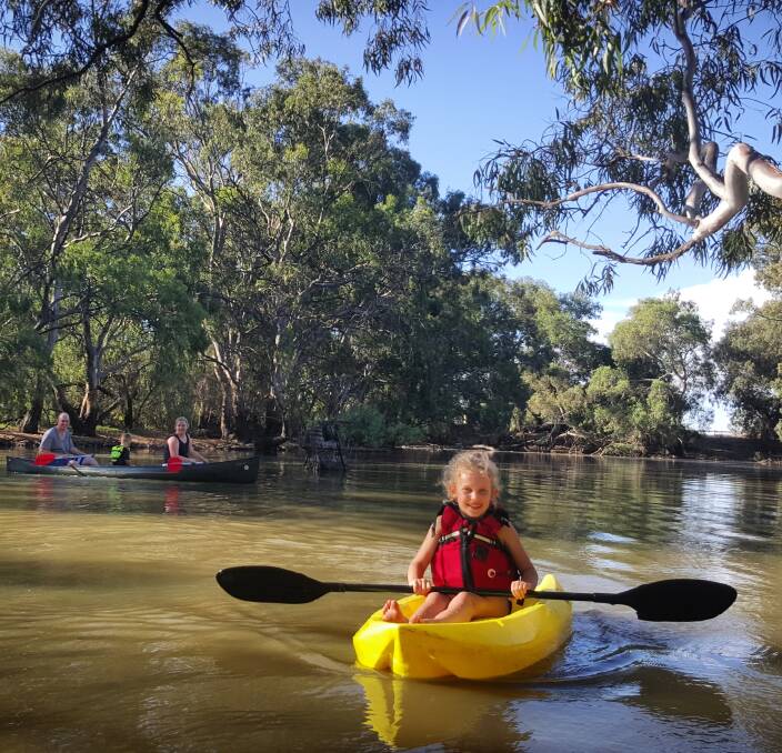 Sydney-based David, Connor, Belinda and Oliva Ryan enjoy a break from the city with their extended family - people fear such activities on the creeks are threatened.