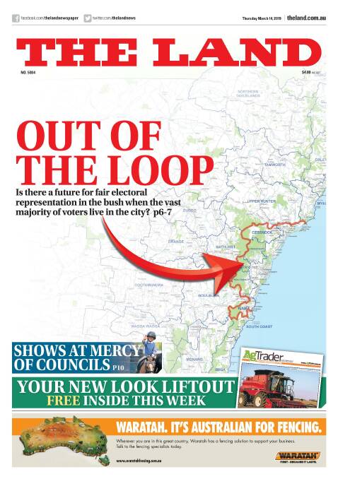 This week's cover of The Land.