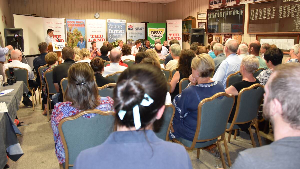 TUNED IN: More than 80 people turned out for The Next Crop forum, with panelists from NSW Farmers and the Department of Primary Industries featuring.