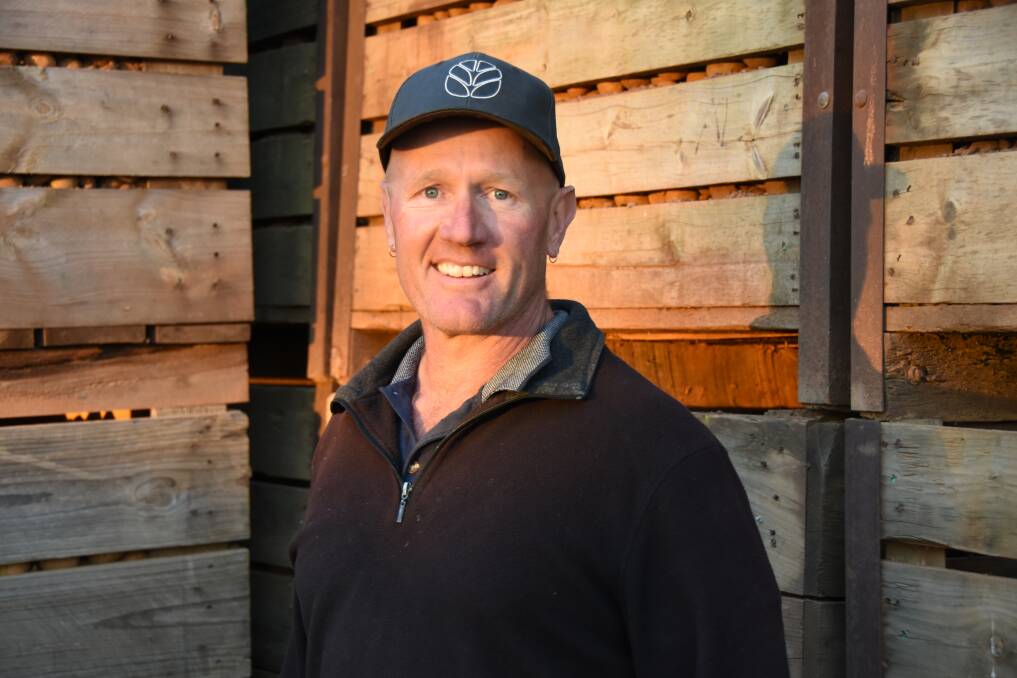 Among the last of his kind in the region, Brenden May farms potatoes and grazes sheep at his Forest Reefs holding. He'll be standing as a candidate for the Shooters, Fishers ande Farmers Party at next year's state election.