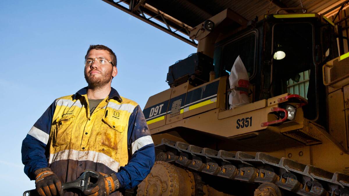 A worker at Newmont Mining Corporation's Jundee operation, 800km north east of Perth. Newmont has begun new operations in the Tanami desert.