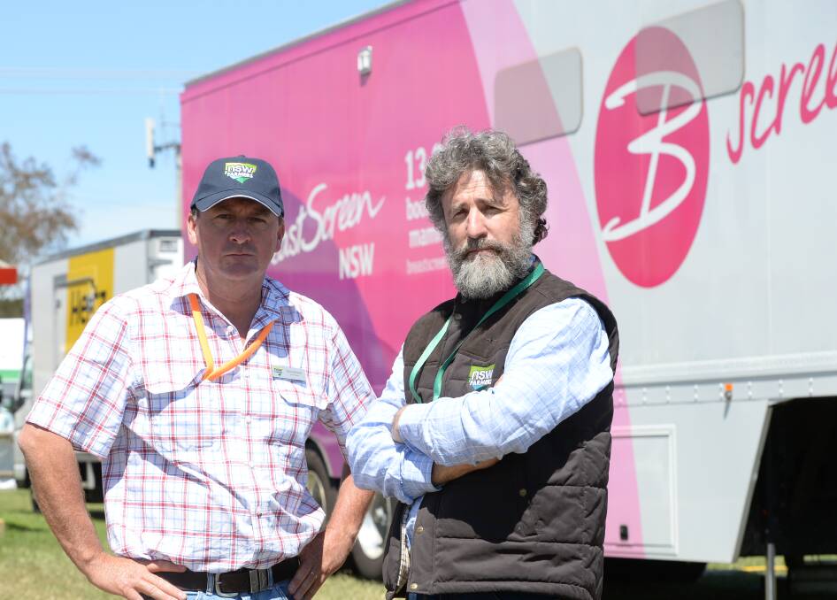 NSW Farmers vice president Chris Groves and president James Jackson want free screening for Q-Fever.