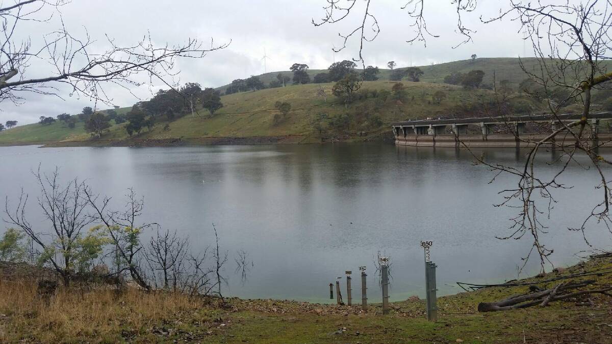 Carcoar Dam will be used to store excess water from Lake Rowlands and released as necessary if a pipline between the two is built. Funding for the final business case has just been announced. Photo by JOANNA JORGENSEN.