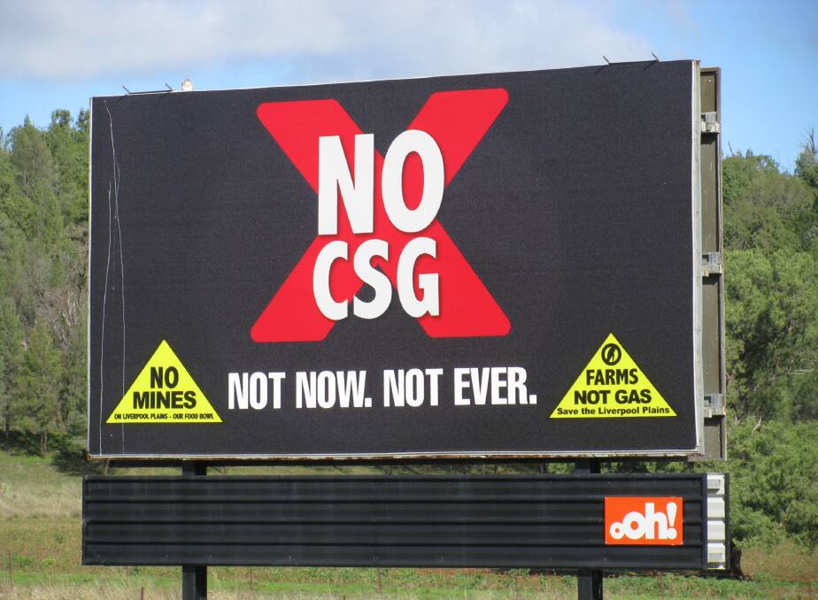 An anti-CSG billboard in the North West. The fight against gas continues.