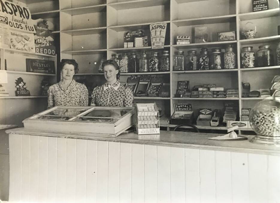 Linda Wallace and daughter, Zelma, in the Milton cafe in 1942. Photo: Supplied