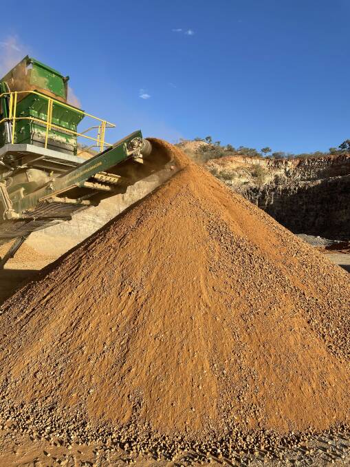 ROCK AND ROLL: Phosphate rock from the Ardmore mine in north-west Queensland can be used to manufacture phosphate-based fertilisers such as MAP and DAP.