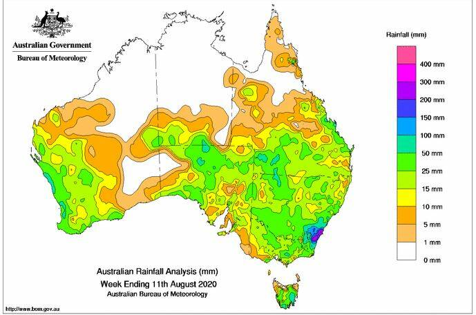 There was excellent rain over Australia's cropping regions in the past seven days, with more on the way.