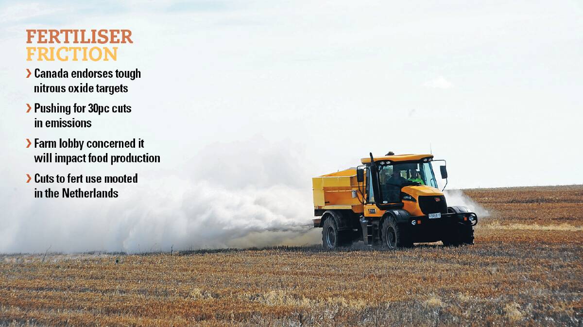 GROWING TREND: Canada jkoins a number of nations to set harsh fertiliser emissions targets.