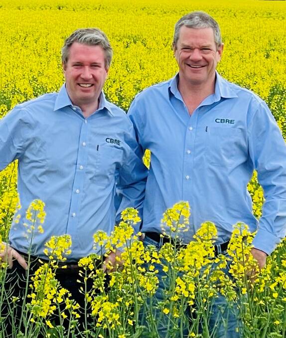 CBRE executives James Auty and David Goodfellow were delighted with the results of the Shenhua sale in NSW.