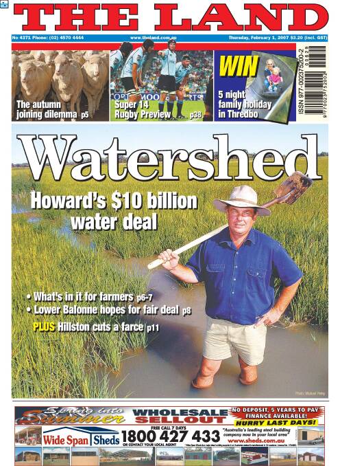 The Howard government in 2007 makes its move to take control of water from the states.