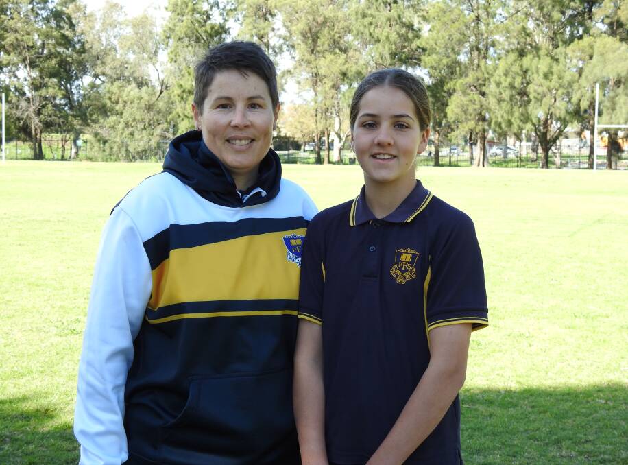 Forbes Public School student Laura Chudleigh, author of "The Terrible Drought" with her teacher Gemma Madge. Laura's story is the first to be featured in The Land as part of an ongoing partnership with Littlescribe. Photo: Supplied