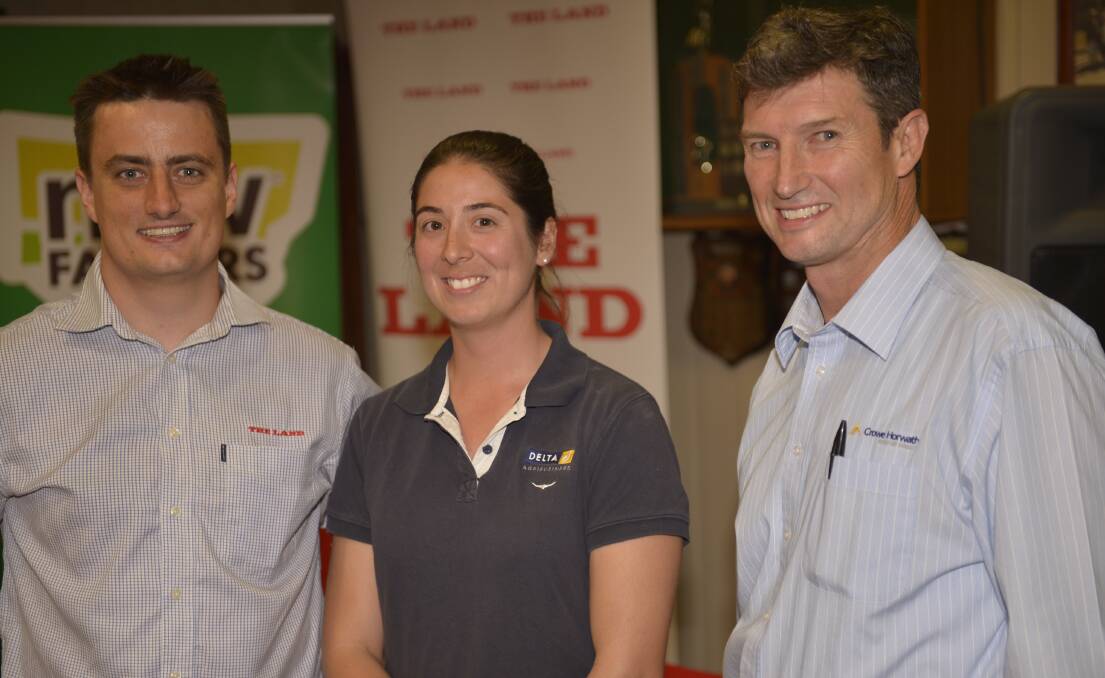 Alex Druce, The Land, Anda-Leigh Riley, Delta Ag, Grenfell, and Stuart Thomas, Crowe Howarth, Forbes, at the Grenfell forum held earlier this month.