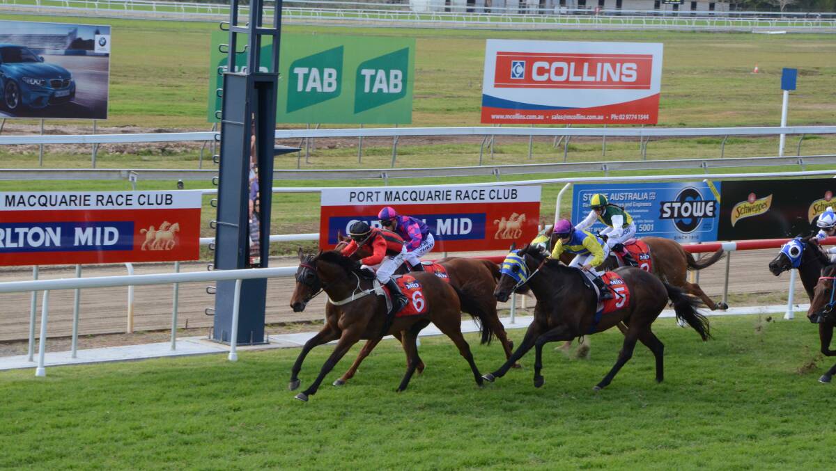 Collar and Robert Thompson win during last year’s Port Macquarie Cup meet last year.  This year’s Port Cup has been increased to $150,000. Photo by Virginia Harvey.