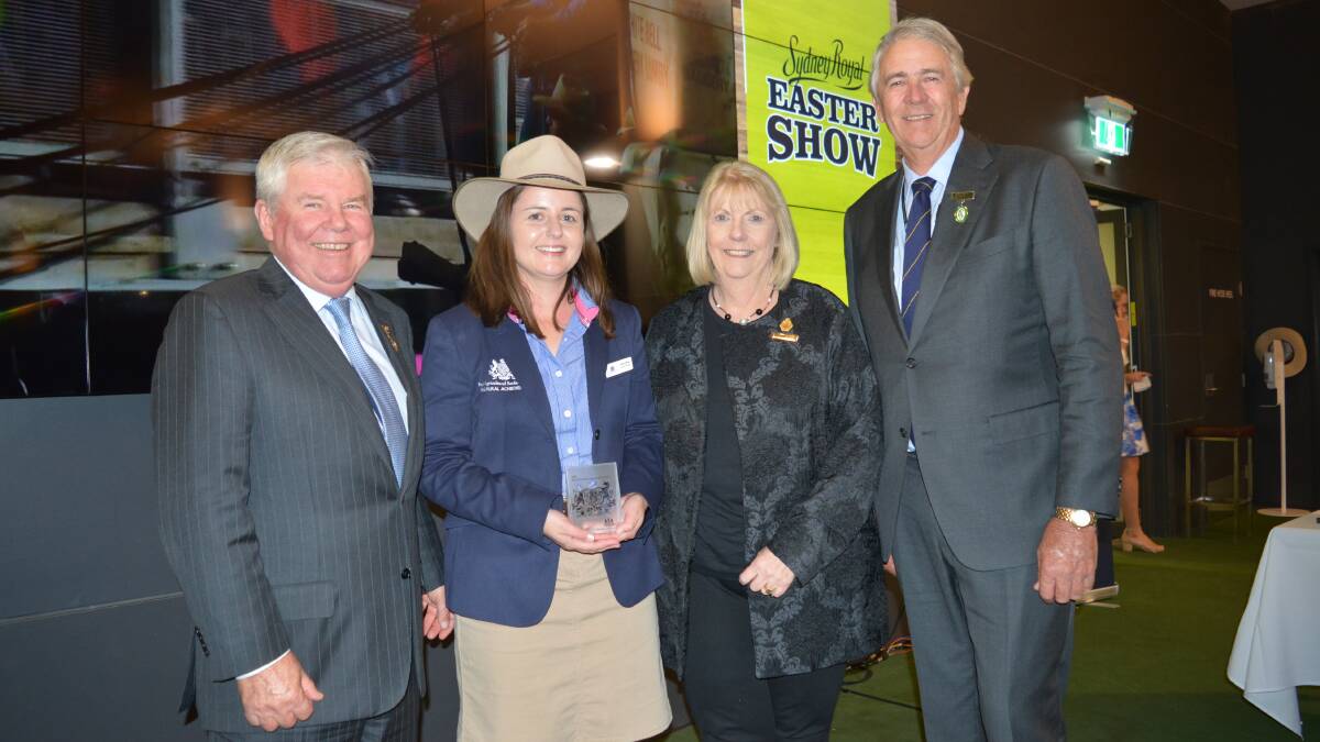 RAS of president Michael Millner, the 2021 Rural Achiever Dione Howard, Milbrulong, and two of the competition's judges, Suzanne Ryan and Tim Capp.