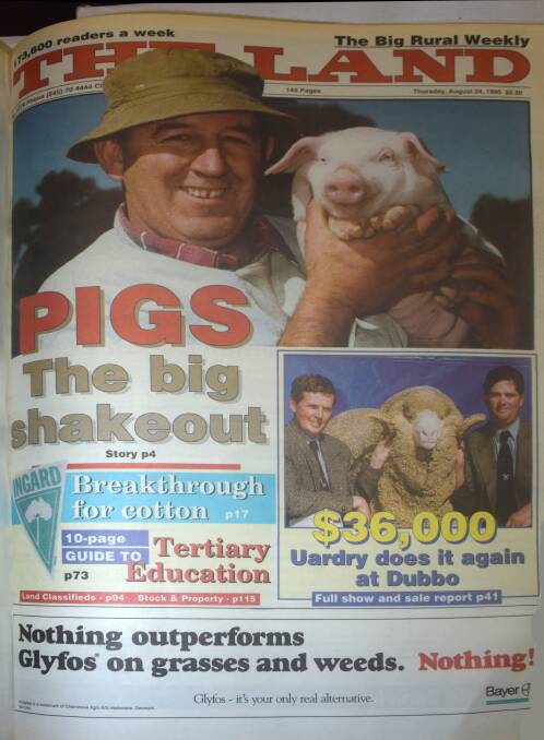 Pig industry exodus in the mid 1990s when as many as 400 producers were affected.