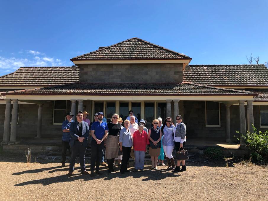 Members of the Dorothea Mackellar Memorial Society meet with Whitehaven Coal representatives at Kurrumbede for the funding announcement.