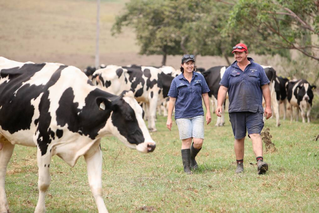 The Finch family, including Kelly Owen and brother Michael, have been farming in Albion Park for 40 years. Picture: Adam McLean