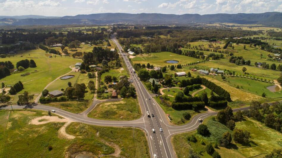 An artist's impression of the completed duplication of the Coxs River Road section of the Great Western Highway. Picture from Transport for NSW. 