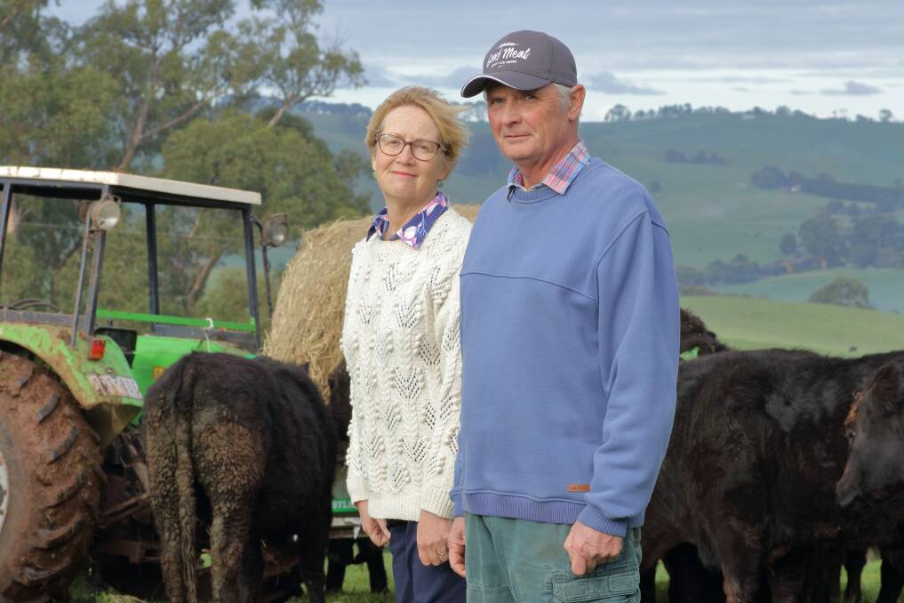 CHANGING CLIMATE: Berry's Creek beef producers Deb and Fergus O'Connor say they are feeling the impact of climate change, in an area previously felt to be largely unaffected by the issue. Photo by Marg Thomas.