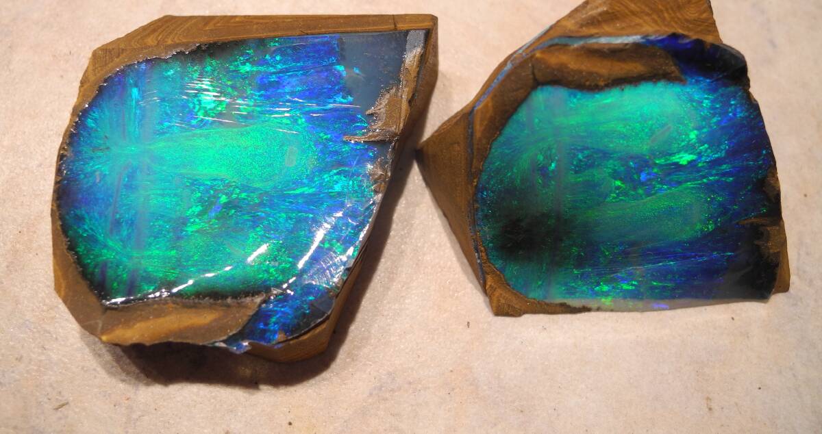 Examples of boulder opal mined from the Winton district. Picture: Supplied