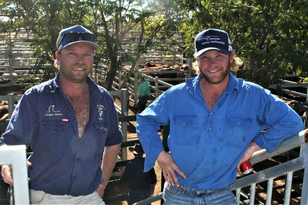 Jack and Alex Campbell, Clarenden Cattle Co, Blackall sold very good quality Charbray-cross steers for 552.2c/kg averaging 337kg returning $1.863/head. Jack said the money would go straight into repaying their recent purchase of Ballygar at Aramac, where they'll run all their young heifers.