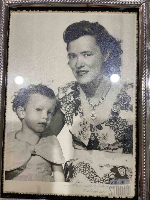 Judith Rourke as a child with her mother Mary Edwards. Picture supplied