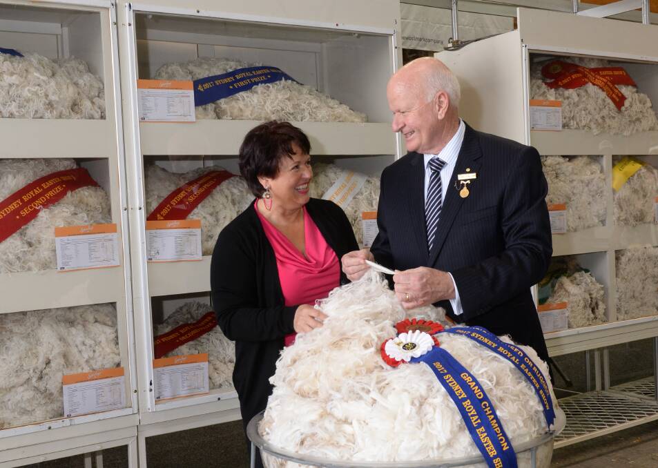 Federation of Australian Wool Organisations secretary Bianca Heaney and chairman Robert Ryan. 