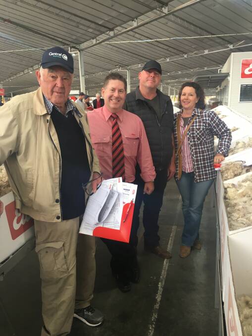 On the floor: Bruce, Jarrod and Emma Ross from Natte Yallock, with Adam Millard from DWM. 