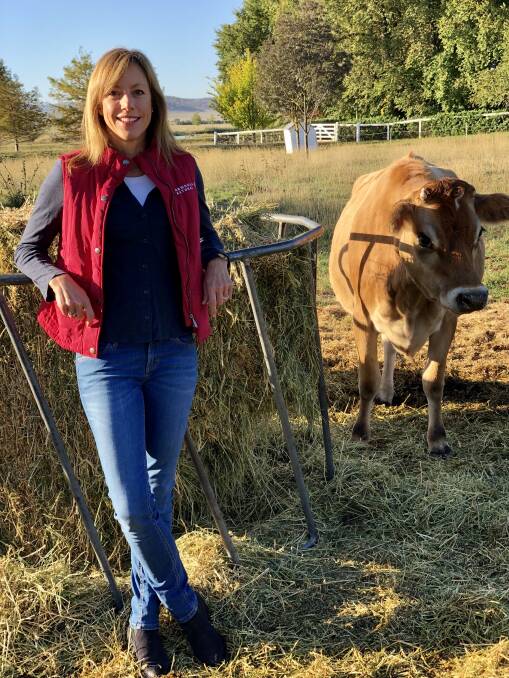 Dr Bronwyn Darlington from Agscent has developed a handheld breath sampling device, which can detect early pregnancy in livestock. Photo: Jobs NSW
